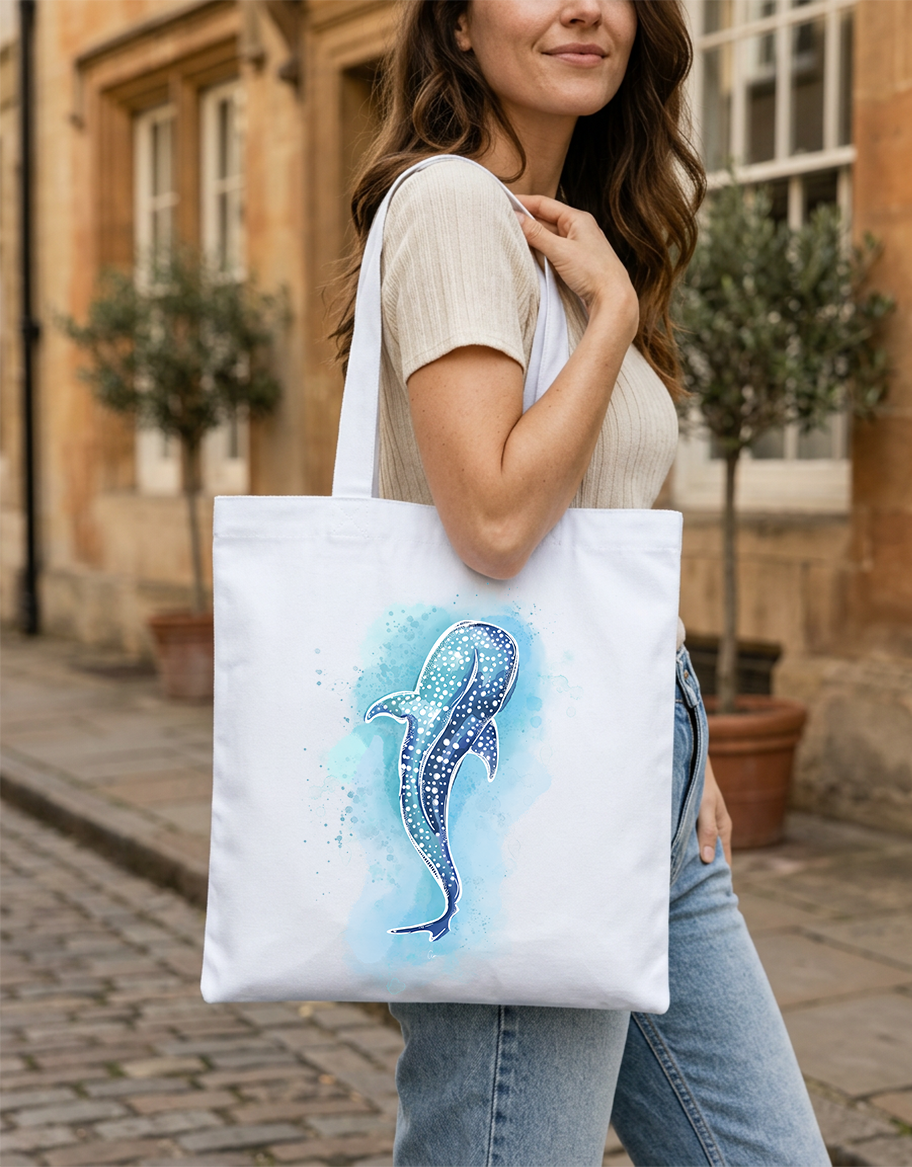 Tote Bag - Whale Shark Artisan Watercolour Illustration