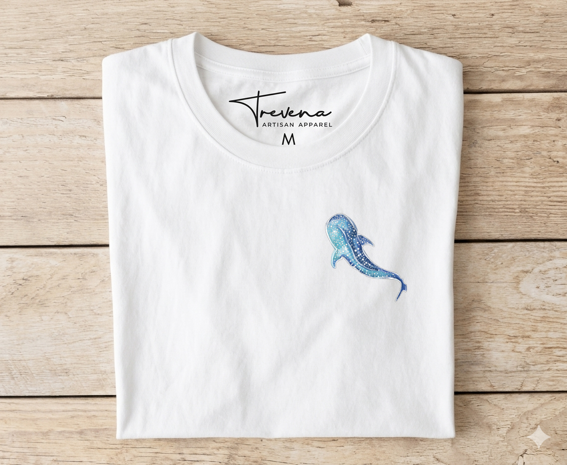Long White T-Shirt – Hand Drawn Graphic DTF Front Print 100% Cotton – lifestyle